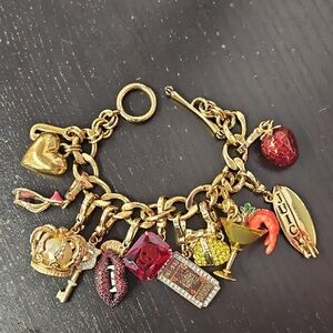 Juicy Couture Gold Charm Vintage Bracelet